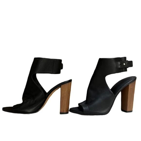 Vince Black Open Toe Heels with ankle strap Women’s size 9.5M - Picture 1 of 8